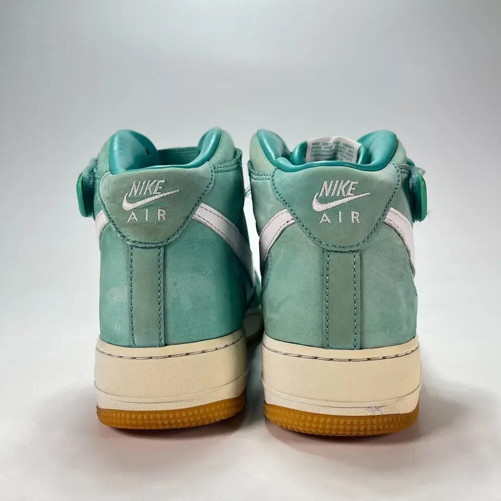 Nike Air Force 1 Mid Premium Washed Teal Casual Shoes DV2219-300 Mens Size 10.5